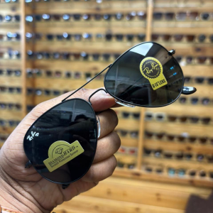 Rayban Full Black Aviator 3025 Diamond Hard